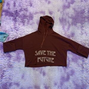 Burgundy Sweater Croptop
